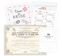 Giochi Alcolici Addio al Nubilato - Team Bride Gadget con Certificato per la Sposa - Bride to Be Kit - Accessori Scherzi