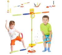 Giochi all'aperto per bambini a partire da 3-5 in 1, razzi, giocattolo per bambini, gioco per lanciare anelli, gioco musicale, gioco da basket, giocattolo da giardino, per evitare ostacoli, regalo per