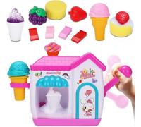 Giochi Bagnetto 1 2 3 4 Anni, Giochi Bagnetto Neonato con Schiuma Gelato nel Cono, Giochi Vasca da Bagno Bambini Antimuffa, Giochi Doccia Bambini Giocattoli Bambino 1-8 Anni, Regalo Maschio Femmina
