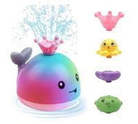 Giochi Bagnetto Neonato, Luminosi Giocattoli da Bagno, Balena Giochi Vasca da Bagno Bambini Spruzzo d'Acqua Automatico, Giochi Bagnetto con Luce a LED, per Vasca Bagno, Bagno e Piscina