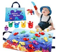 Giochi Bambini 1 Anno, 22 Pezzi Montessori Gioco Pesca Morbidi 6 12 18 Mesi | Gioco Bambino Colorato Sensoriale Giocattolo Educativo, Pesca Magnetica- Regalo per Bambini e Bambina 1 2 Anni