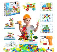 Giochi Bambini 2 3 4 5 Anni Chiodini Per Bambini 201Pz Mosaico Bambini 3D Puzzle Dinosauri 2 3 4 anni Con Trapano Costruzioni per Bambini Regalo Bambino Bambina Bimba 2 3 4 5 6 Anni - Regali Pasqua