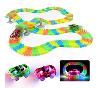 Giochi Bambini 3 Anni Pista Macchinine per Bambini - Giochi Bambino 3 Anni con 240 Pezzi Luminosa Flessibile Pista Macchinine e 2 LED Cars Macchinine Regalo Bambino Bambina 3 4 5 Anni Maschio