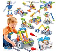 Giochi Costruzioni per Bambini 3 4 5 6 Anni, Gioco Costruzione 3 4 5 6 Anni Ragazze Ragazzi, Kit Blocchi Costruzioni per Bambini, Giocattolo da Costruzione, Regalo Natale Compleanno bambino (Blu)