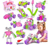 Giochi Costruzioni per Bambini 3 4 5 6 Anni, Gioco Costruzione 3 4 5 6 Anni Ragazze Ragazzi, Kit Blocchi Costruzioni per Bambini, Giocattolo da Costruzione, Regalo Natale Compleanno bambino (Viola)