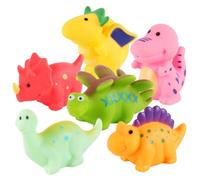 Giochi da Bagno Dinosauro Morbidi 6 Pezzi in Gomma Atossica Impermeabili e Sensoriali Galleggianti per Vasca Piscina Regalo Educativo per Bambini Maschio Femmina Apprendimento Giocoso