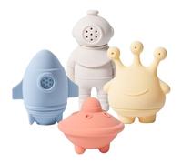 Giochi Da Bagno Per Bambini | Giocattoli per Bagnetto a Tema Spaziale | Accessori Staccabili con Ripieni per Cestino Vasca Doccia Piscina Feste Pasqua Compleanno Viaggio e Attività All'Aperto