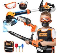 Giochi da Giardino per Bambini, Decespugliatore Giocattolo & Tagliaerba Bambini & Soffiatore Foglie con Suoni, Regalo Bambino 3-5 Anni Maschio Giochi per Bambini da Esterno