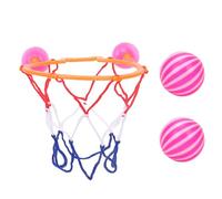 Giochi da pallacanestro da bagno, giocattoli da bagno per bambini, regali per bambini - 11 × 13 × 9 cm BAMBINO BASKBALL BASKBALL con 2 palline morbide, una forte ventosa, ideale per regali per bambini