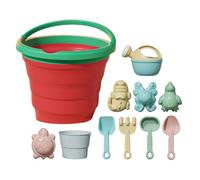 Giochi Da Sabbia Piccoli - Giocattoli Per Costruire Castelli Di Sabbia,Attrezzi da Scavo con Secchiello Frutta Pieghevole per Attività All Aperto Bambini in Spiaggia Piscina Giardino Cortile Avventure