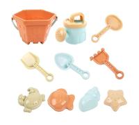 Giochi da Spiaggia con Sabbia | 10 Pezzi con Secchiello Pala e Rastrello | Giochi da Viaggio per Spiaggia e Formine di Sabbia,per Bambini e Bambine Estate d'Acqua Vacanze
