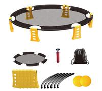 Giochi da spiaggia, giochi da esterno da 34, 3x7, 5 pollici includono 2 palline, rete, borsa e pompa ad, perfetti per bambini, adulti, famiglia, giocattoli da spiaggia gialli