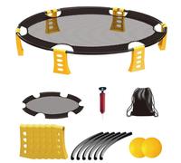 Giochi da spiaggia, giochi da esterno da 34, 3x7, 5 pollici includono 2 palline, rete, borsa e pompa dell'aria, perfetti per bambini, adulti, famiglia, giocattoli da spiaggia gialli, da giar