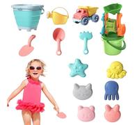 Giochi da Spiaggia - Gioco Estivo Portatile per Esterno con Set di Secchiello e Pala | Kit per Giochi con la Sabbia | Ad Uso in Piscina, Giardino, Sabbiera, per Bambini, Ragazzi e Ragazze