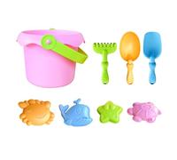 Giochi Da Spiaggia Per Bambini | Set Giocattoli Spiaggia Per Bambini - Set Costruzioni Sabbiera Castello Leggeri Con Stampi, Secchiello, Pala Per Scuola Asilo All'aperto
