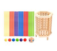 Giochi Da Tavolo In Legno - Giocattolo Di Conteggio Educativo, Gioco Da Dadi A Bastoncini In Legno | Fine Motor Skills Training Con Il Gioco Sociale Multiplayer, Early Learning Math Logic Game Per Bam