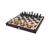 Giochi Da Tavolo Per 2 Giocatori Scacchiera In Legno Da 14,1 "con Pezzi, Set Di Scacchi Da Viaggio Pieghevole Per Scacchi Portatili Per Principianti Interni Esterni