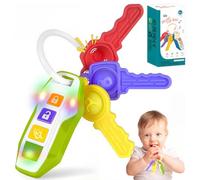Giochi Dentizione Neonato con Chiavi dell'auto, Dentizione Neonati Chiave Giocattolo, Massaggia Gengive Neonati Anello per la Dentizione del Bambini Senza BPA, per bambini dai 6 mesi in su