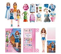 Giochi di abbigliamento per bambini - Set di artigianato magnetico con bambole di tortura | Cambio abbigliamento Spielbuch | Giocattoli educativi per ragazze e ragazzi, attrazione creativa per viaggi