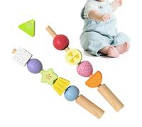 Giochi di Abbinamento Colori per Bambini | Gioco Educativo per Apprendimento Precoce - Set di Perline in Legno per Attività Motoria - per Casa Scuola Cameretta Asilo Aula Studio Ricreazione Compleanno