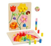 Giochi Di Abbinamento Dei Colori, Attività Didattiche Per L'Apprendimento Dei Colori, Giocattolo Educativo In Legno Per Abilità Motorie Fini E Apprendimento Sviluppante Per Bambini Di Tre Anni
