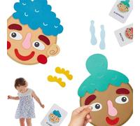 Giochi di adesivi in feltro - Emoticon creative con facce divertenti, kit per l'apprendimento socio-emotivo, multigiocatore interattivo, set di attività | Giocattolo educativo coinvolgente per i via