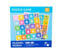 Giochi di alfabetizzazione per asilo, puzzle di corrispondenza di parole,Gioco da tavolo di corrispondenza di parole inglesi magnetiche - Carattere cinese magnetico che apprende puzzle avanzati per
