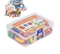 Giochi Di Alfabeto per Bambini,Set Di Lettere In Legno con 52 Pezzi | Attività Educative per Prescolare Lettura Vocabolario E Parla A Casa O In Aula