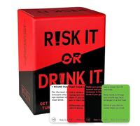 Giochi di bevande, giochi per adulti | Risk It or Drink It | Divertente gioco di carte per bere audaci, decisioni e bevande sfide interattive ideale per serate di gioco, feste, addio al nubilato e