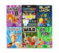 Giochi di carte Regal Games per bambini - Go Fish Crazy 8's Old Maid Slap Jack Monster Memory Match War - Giochi da tavolo per famiglie classici,
