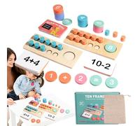 Giochi di conteggio - Cornice matematica, puzzle in legno | Aiuti per l'apprendimento 'asilo, attività di insegnamento, giocattoli da tavola, strumenti di competenza precoci per bambini, numero di