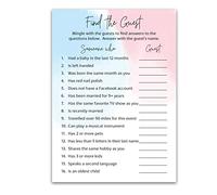 Giochi di doccia per bambini, confezione da 25 - minimalista blu o rosa, gioco per feste rompighiaccio, ragazza o ragazzo, indovina chi è venuto alla festa, coppia studentessa doccia G752-FTG