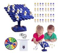 Giochi di Equilibrio per Bambini, Puzzle Game Conteggio Astronauti, Albero 'equilibrio da Tavolo 25x20 cm per 3+ Ragazzi e Ragazze, Tavola in Legno Colorato con Pezzi di Astronauta, Set di Giochi