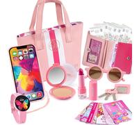 Giochi di finzione da principessa Borsa per ragazze e giocattoli per bambine Set da trucco I Borsa per bambini e giocattoli per bambine Telefono, portafoglio, orologio e altri giocattoli per il trucco