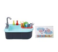 Giochi di finzione per bambini Giocattolo Simulazione Set lavello da cucina Gioco di ruolo realistico Giocattolo interattivo con rubinetto del flusso d'acqua per bambini dai 3