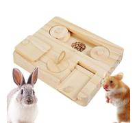 Giochi Di Foraggiamento Per Conigli | Dispenser Per Foraggiamento In Legno Per Piccoli Animali - Divertenti Giocattoli Per Criceti - Stimolazione Mentale, Attraverso Le Sfide Per L'alimentazion