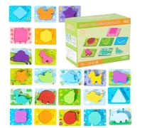 Giochi di Forme in Legno,Giocattoli Educativi Per Ordinare Colori E Forme - Sicuri Facili Da Afferrare per Sviluppo Motorio Gioco Sensoriale Genitore-Figlio Asilo
