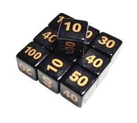 Giochi di gioco Blocco arrotondato Educazione di matematica Giocattoli educativi Dices Piccoli Colorati Acrilici a sei lati Dices Cubes Con Numeri Set