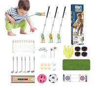 Giochi di golf per bambini, giochi di golf all'aperto per bambini | Gioco di intrattenimento di golf all'aperto 6 in 1 - Palla al coperto per bambini ragazze ragazze sport kit palla