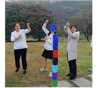 Giochi di Impilamento di Blocchi di Team Building per 5-20 Persone, Gioco di Squadra, Gioco di Legge per Parchi All'aperto, Set di Giochi, Yellow, 10PCS