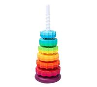 Giochi di Impilamento Rotanti per Bambini, Gioco Sensoriale con Spin Gears e Anelli Impilabili, Apprendimento Precoce ed Educazione, Giochi di Sviluppo Cerebrale per Bambini dai 12 Mesi in Poi