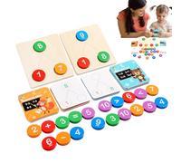 Giochi di Matematica 'Asilo - Conteggio di Legno, Puzzle, Giocattolo di apprendimento numerico | attività educativa per la Scuola Materna per Bambini Sviluppo delle abilità motorie per Ragazzi