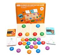 Giochi di matematica - Gioco di scomposizione di numeri in legno | Giocattoli matematici per la scuola materna | Set per l'apprendimento del conteggio, manipolatori per addizione e sottrazione, 90 car