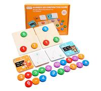Giochi Di Matematica - Gioco In Legno Matematico, Scomposizione Numerica Addizione Sottrazione | Lavagna Cognitiva Educazione Precoce | Attività Di Conteggio Møntessori Per Bambini, Scuola Materna, Ho