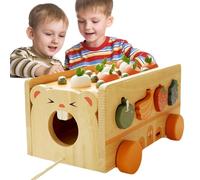 Giochi di Ordinamento in Legno - Gioco in Legno per Viaggi con Tirare la Carota Divertente e - Giocattolo Sorter di Forme per Bambini | Per Aula Scuola Materna Elementare Feste Natale Compleanno Matti