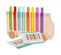 Giochi di Ordinamento per Colori,Bus in Legno per Gioco di Coordinazione e Apprendimento,Giochi Interattivi per Abbinare i Colori | Per casa, aula, aula gioco, asilo, viaggi, feste, compleanni