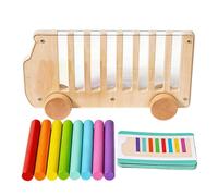 Giochi di Ordinamento per Colori,Simpatico Autobus Giochi Educativi | di Inserimento Bastoncini per Ordinare i Colori | per Bambini e Bambine, per Casa, Scuola