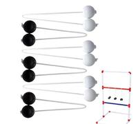 Giochi di palla - Ladderball Pro Steel | Set di lancio di golf in legno | Gioco di lancio sicuro per i ragazzi, le ragazze, il divertimento della corte familiare, il giocattolo di p