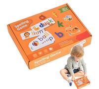 Giochi di parole per bambini, giocattoli per l'apprendimento di lettere - Blocchi di legno Brain teaser puzzle | Giochi di ortografia delle parole per bambini di età compresa tra 3 e 6 anni, partita d