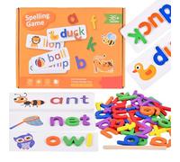 Giochi di Parole per Les, Lettere di apprendimento Lettere - di intelligenza in Legno di Legno - Toddler Parola Inglese Spelling cognitivo educativo Giocattoli per 3-6 Anni